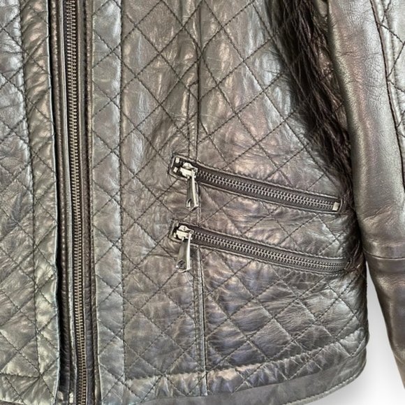 marc new york - andrew marc Lambskin Quilted Jacket - Size Medium - Picture 3 of 10